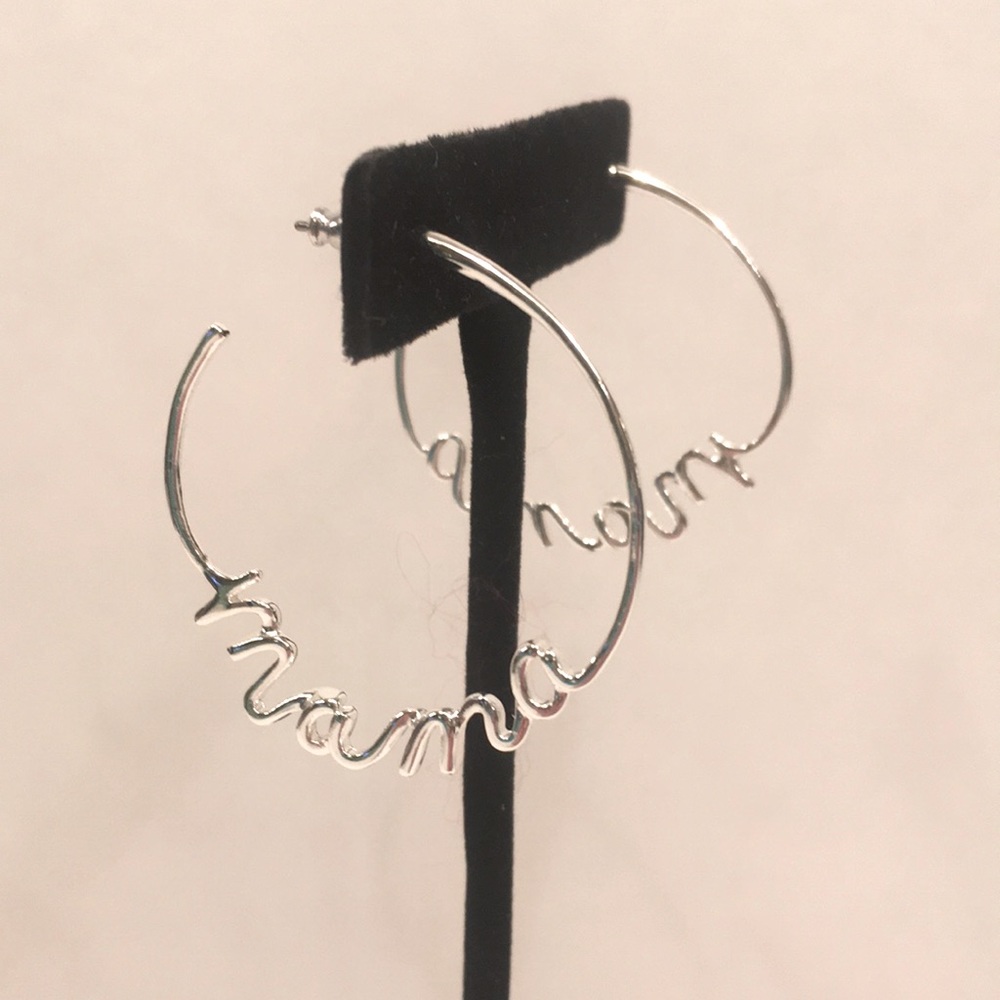 NWT silver Mama Hoops from Stella and Dot